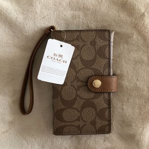 Coach Signature PVC Phone Clutch